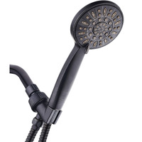 Aquadance High Pressure 6-Setting Oil Rubbed Bronze 4"" Handheld Shower With Hose For The Ultimate Shower Experience! Officially Independently Tested To Meet Strict Us Quality & Performance Standards