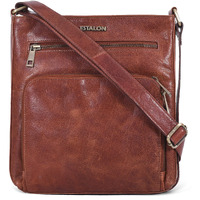 Estalon Women 's Real Leather Crossbody Purse With Adjustable Sling Strap - Medium Size Crossover Shoulder Hand Bag