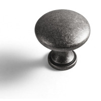 Goo-Ki 6 Pack Weathered Nickel Drawer Knobs, Single Hole Cabinet Pulls Handle For Dresser Cupboard, Solid Zinc Alloy Cabinet Knob Kitchen Hardware For Bathroom Closet Wardrobe