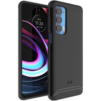 Tudia Dualshield Designed For Motorola Edge 5G Uw Case/Moto Edge 2021 Case, [Merge] Shockproof Military Grade Slim Heavy Duty Tough Dual Layer Protection For Moto Edge 5G Uw Case - Matte Black