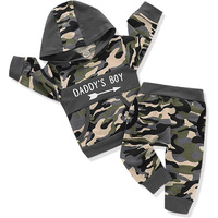 12-18 Month Baby Boy Clothes Fall Infant Camo Outfit Cute Graphic Hoodie Camoflage Pant Winter Clothing Sweat Suit Set 1 Year Old Boy Outfit