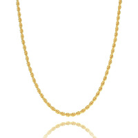 Waitsoul 925 Sterling Silver Rope Chain Lobster Clasp 2Mm 18K Gold Chain Necklace For Men Women Necklace Chain 22 Inch