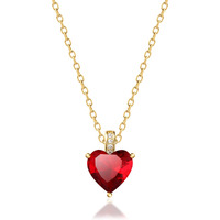 July Birthstone Jewelry For Women, Ruby Necklace, July Birthstone Necklace, Ruby Necklace For Women, Heart Necklace, July Birthday Gifts For Women, Heart Necklace For Girls, Birthstone Necklace For Women, Birthstone Necklaces For Girls, Love Necklace, Ruby Jewelry For Women, Personalized Necklace For Girls, Tween Teen Necklaces For Girls, Girls Necklaces In Girls Jewelry