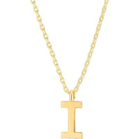 Pavoi 14K Yellow Gold Plated Initial Necklace | Letter Necklaces For Women | I Initial