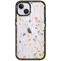 Casetify Impact Iphone 14 Case [4X Military Grade Drop Tested / 8.2Ft Drop Protection] - Dreamy Floral Pattern - Glossy Black