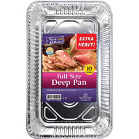 Aluminum Pans Full Size, Large Disposable Roasting & Baking Pan, 21""X13"" Deep Foil Pans (10 Pack) Extra Heavy Duty Chafing Trays For Hotels, Restaurants, Caterers, Steam Table, Buffets & Bakeware