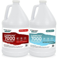 The Epoxy Resin Store Clearcast 7000 - Jewelry Craft, 2 Part Resin Kit, For Art, Small Castings And Decorative Applications, 1 Gallon Kit