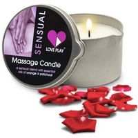 Love Play Sensual Massage Candle - Moisturizing Body Oil Candle For Couples And Home Spa - Luxurious Skin Care Body Massage Oils - Natural, Vegan - Orange And Patchouli (6.76Oz)