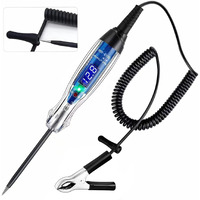 Atoblin Test Light Automotive, 3-60V Dc Led Digital Circuit Tester, Heavy Duty Light Tester With Voltmeter, Auto Voltage Tester Electric Probe Test Pen For Fuse, Battery, Polarity