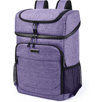 Baglher Cooler Backpack 30 Cans Lightweight Insulated Backpack Cooler Leak-Proof,Lightweight Backpack With Cooler For Lunch Picnic Hiking Camping Beach Park Day Trips. Purple