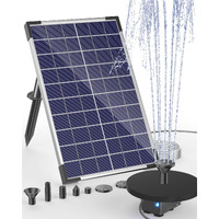 Biling Solar Water Pump For Bird Bath, 6.5W Solar Panel Kit Outdoor Solar Fountain With Diy 5Ft Tubing For Small Ponds Garden And Pool