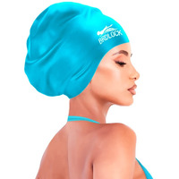 Brdlock 100% Silicone Swim Cap For Women Men,(Waterproof Swimming Cap) Large Swim Cap For Long Hair Twists Crochet Hair Braids And Dreadlocks