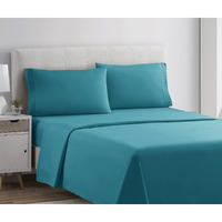 Clara Clark King Sheets Set, Deep Pocket Bed Sheets For King Size Bed - 4 Piece King Size Sheets, Extra Soft Bedding Sheets  Pillowcases, Teal Sheets King