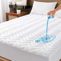 Twin Xl Size Waterproof Mattress Protector Quilted, Breathable Ultra-Soft Filling Mattress Pad, Fitted Deep Pocket Mattress Cover Fits 6''-19'' Mattress