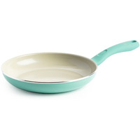 Greenlife Soft Grip Diamond Healthy Ceramic Nonstick, 10"" Frying Pan Skillet, Pfas-Free, Dishwasher Safe, Turquoise