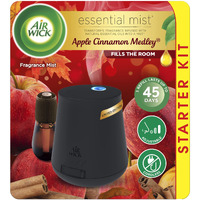 Air Wick Essential Mist Starter Kit (Diffuser + Refill), Apple Cinnamon, Fall Scent, Fall Spray, Essential Oils Diffuser, Air Freshener