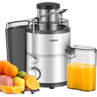 Juicer With 800W Motor, Gdor Juicer Machine With 3    Feed Chute, Dual Speeds Juice Maker For Fruits And Veggies, Anti-Drip Function Centrifugal Juicer, Include Cleaning Brush, Bpa-Free, White