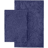 Luxurux Purple Bathroom Rug Set -Extra-Soft Plush Bath Mat Shower Bathroom Rugs,1 Chenille Microfiber Material, Super Absorbent, 30 X 20  32 X 15