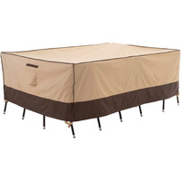 F&J Outdoors Patio Furniture Covers Waterproof Uv Resistant Outdoor 5-9 Piece Furniture Set Cover, 84 "" W X 84 "" D X 27.5 "" H