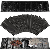 Qualirey 12 Pack Large Sticky Mouse Trap 24 Inch Sticky Rat Glue Roach Indoor Pest Control For Trapping Snakes Rats Spiders Roaches In Restaurant Kitchen House Supplies (Black)