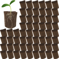 Amyhill Hydroponic Sponges Grow Starter Pods Organic Growth Sponge Starter Plugs For Plant Cloning Growing (100 Pieces)