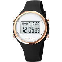 Xczap Outdoor Sport Watches Alarm Clock 5Bar Waterproof Led Digital Watch (Black)