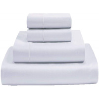 Mygiza Sheets,100% Certified Giza Egyptian Cotton Sheets-Queen Size Giza Cotton Sheets Set To Fit Upto 18 Inches Deep Mattress (4 Pcs) White