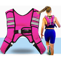 Gymnastics Power - Weighted Vest 6Lb, 10Lb, 12Lb, 25Lb, 35Lb, 45Lb Removable Iron Weights For Men And Women Workout For Calisthenics And Fitness Sport Training (6 Lb - Pink)