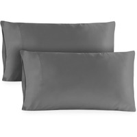 Hotel Sheets Direct King Size Pillow Cases 2 Pack - 20X40 Inch Cooling Pillow Cases For King Size Pillows - Pillow Covers - Silky Pillowcase For Hair And Skin - Dark Gray