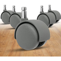 Office Chair Casters Wheels-Set Of 5,Universal Size 2 Inch Office Chair Caster Wheels,Quick & Quiet Rolling Heavy Duty Caster Wheels,Safe For All Floor Or Carpet(Grey)