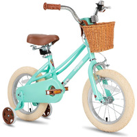Joystar 14 Inch Kids Bike For Toddlers 3-5 Years (39 ""-47 "") Girls, Girls Bike With Training Wheels & Basket, Kids ' Bicycle Green