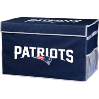 Franklin Sports New England Patriots Nfl Storage Footlocker Bin - Small Folding Organizer Container - Nfl Office, Bedroom  Living Room Dacor - 22 X 14
