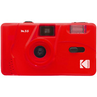 Kodak M35 Film Camera, Reusable, Focus Free, Easy To Use, Build In Flash And Compatible With 35Mm Color Negative Or Bl/W Film (Film And Aaa Battery Not Included) (Flame Scarlet)