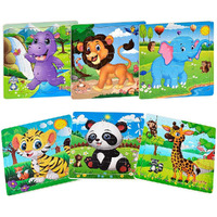 Puzzles For Kids Ages 3-5 Toddler Puzzles Set 20 Piece Wooden Jigsaw Puzzles For Toddler Children Learning Puzzles Set For Boys And Girls (6 Puzzles)