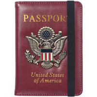 Facath Passport Holder Cover Case Travel Wallet Case Passport Cards Protector Leather Card Case Rfid Blocking Travel Accessories Document Organizer