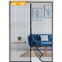 Yotache Hanging Magnetic Screen Door Fits Door Size 48 X 80, Screen Size 50 X 81 Door Screen Magnet For Walk Through Sliding Door