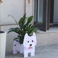 Gochoi Westie Dog Planter Plant Pot, Cute Animal Dog Flower Pots For Outdoor Garden Decoration, Westie Gifts For Dog Lovers Women, Westie Plant Container Holder Office Home Decor Gift Small Westie