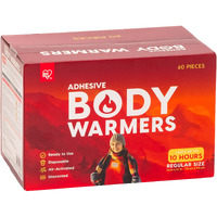 Iris Usa Medium Adhesive Body Warmers, 60 Individual Warmers, Long-Lasting Up To 10 Hours Regular-Sized Disposable Handwarmers For Hands Feet Chest Back Arms And Legs, Winter Essentials, White