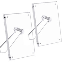 Niubee 4X6 Picture Frame, Acrylic Clear Photo Frame With Magnets For Tabletop Display, 2 Pack