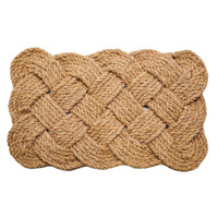 Iron Gate - Natural Jute Rope Woven Doormat 18X30 - Single Pack - 100% All Natural Fibers - Eco-Friendly - Classic Interwoven Rope Design