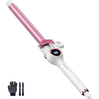 Orynne 3/4 Inch Curling Iron For Tighter Curls, Long Barrel Ceramic Curling Iron With Clamp, Digital Temp Control & Led Readout Curling Wand 0.75'', Fast Heat Up Hair Curling Iron 60 Min Auto Shut Off