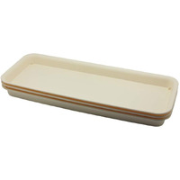 Bangqiao 18 Inch Plastic Rectangular Planter Pot Saucer Tray For Indoor And Outdoor Plants, Pack Of 3, Terracotta