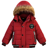 Toddler Boys Down Jacket Winter Jacket Hooded Thickened Warm Snowsuit Coat Parka Outerwear