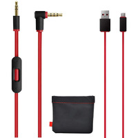 Original Replacement Aux Audio Cable Cord For Beats By Dre Headphones Solostudioprodetoxwireless With Mic Red(Discontinued By Manufacturer)Replacement Charger Cable For Beats By Dr Dre And Pill