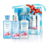 Vital Luxury Bath & Body Care Travel Set - Home Spa Set With Body Lotion, Shower Gel And Fragrance Mist (City Of Love)