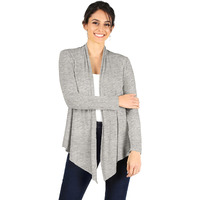 Simlu Heather Grey Cardigans For Women, Heather Grey Cardigan Plus Size And Reg, Heather Grey Lightweight Sweater Cardigan, 3X-Large