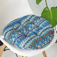 Vctops Bohemian Soft Round Chair Pad Garden Patio Home Kitchen Office Seat Cushion Blue Diameter 20""