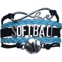 Infinity Collection Softball Bracelet- Softball Jewelry - Perfect Softball Player, Softball Team And Coaches Gifts