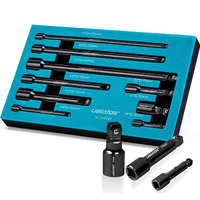 Libraton Wobble Extension Set, Socket Extensions Set, Ratchet Extensions 1/4"", 3/8"", 1/2"", Wobble Extensions, Drive Socket Extension, Cr-V, With Eva Storage Tray