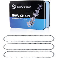 Zentop 16-Inch 3 Pack Chainsaw Chain - 3/8"" Lp Pitch .050"" Gauge 56 Drive Links Wood Cutting Saw Chain For Chainsaw Parts (16-Inch 56Dl)